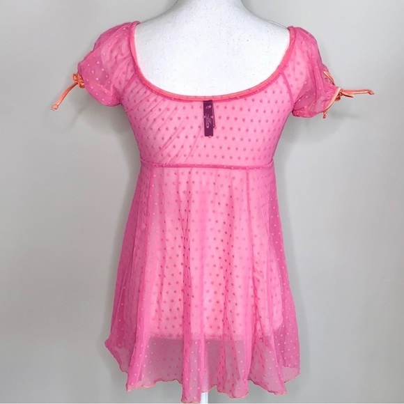 VICTORIA’S SECRET BUBBLEGUM BARBIE BABYDOLL SLIP - Picture 2 of 4